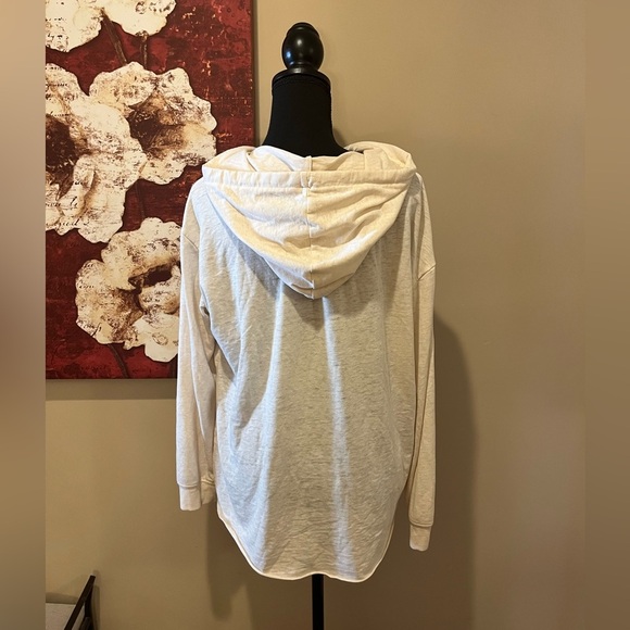 C&C T-shirt weight graphic hoodie in cream “paradise awaits” with rainbow,size M - Picture 2 of 5